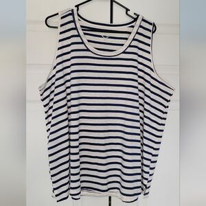 Striped Navy and White Women's Tank Top